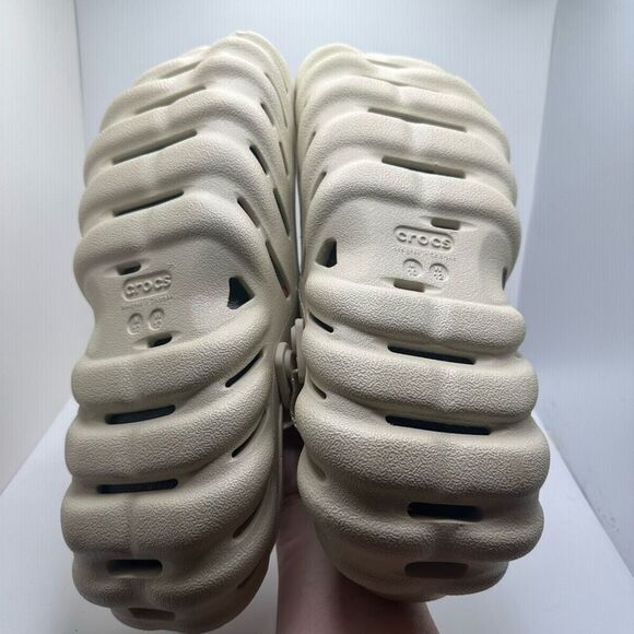 CROCS ECHO CLOG MENS 10 WOMENS 12 BONE WHITE - NEW - Picture 5 of 7